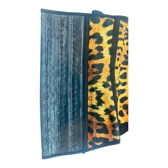 Ann Michell The Original Latex Girdle 3 Hooks 2024 Animal Print Waist Training - Picture 7 of 11